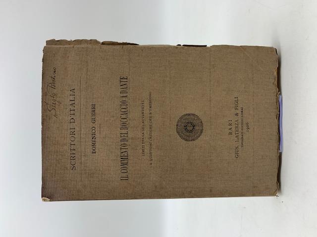 Il commento del Boccaccio a Dante. Limiti della sua autenticita' e questioni critiche che n'emergono