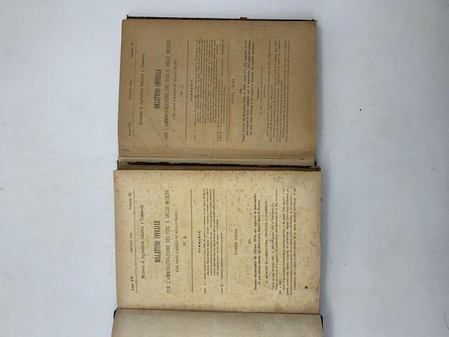 Ministero di Agricoltura, Industria e Commercio. Bollettino ufficiale per l'amministrazione dei pesi e delle misure e del saggio e marchio dei metalli preziosi. Anni IV, V, VI, VII, VIII, IX