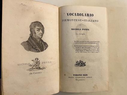Vocabolario piemontese-italiano - Michele Ponza - copertina