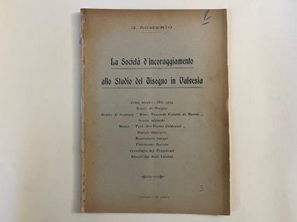 La Societa' d'Incoraggiamento allo Studio del disegno in Valsesia - copertina