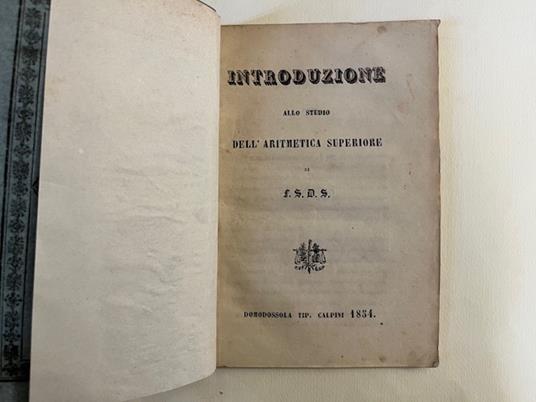 Introduzione allo studio dell'aritmetica superiore - copertina
