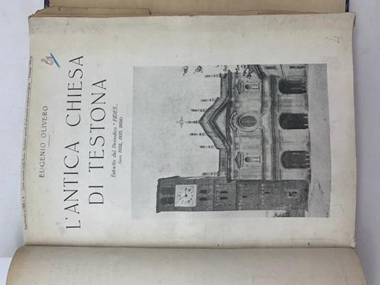 L' antica Chiesa di Testona - Eugenio Olivero - copertina