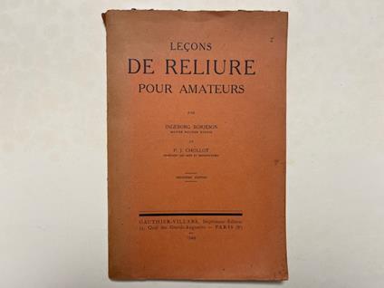 Lecons de reliure pour amateurs. Deuxieme edition - copertina