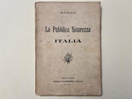 La Pubblica Sicurezza in Italia - copertina
