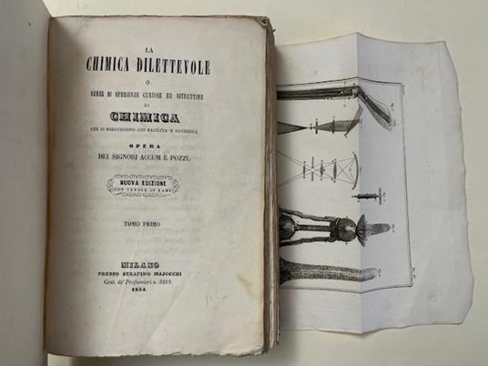 La chimica dilettevole o serie di sperienze curiose ed istruttive di chimica che si eseguiscono con facilita' e sicurezza. Nuova edizione. Tomo primo-secondo - copertina