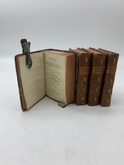 Poesie di Ossian antico poeta celtico, trasportate dalla prosa inglese in verso italiano dall'Ab. Melchior Cesarotti. Edizione II ricorretta ed accresciuta del restante dei componimenti dello stesso autore. Tomo I ( - IV) - copertina