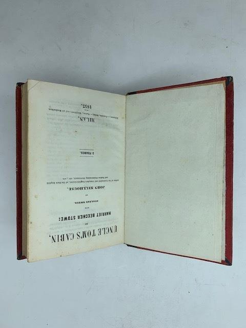 Uncle Tom's cabin Harriet Beecher Stowe with italian notes by John Millhouse - copertina