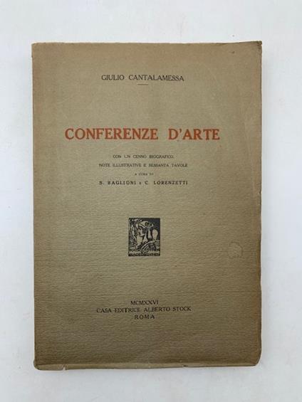 Conferenze d'arte - Giulio Cantalamessa - copertina