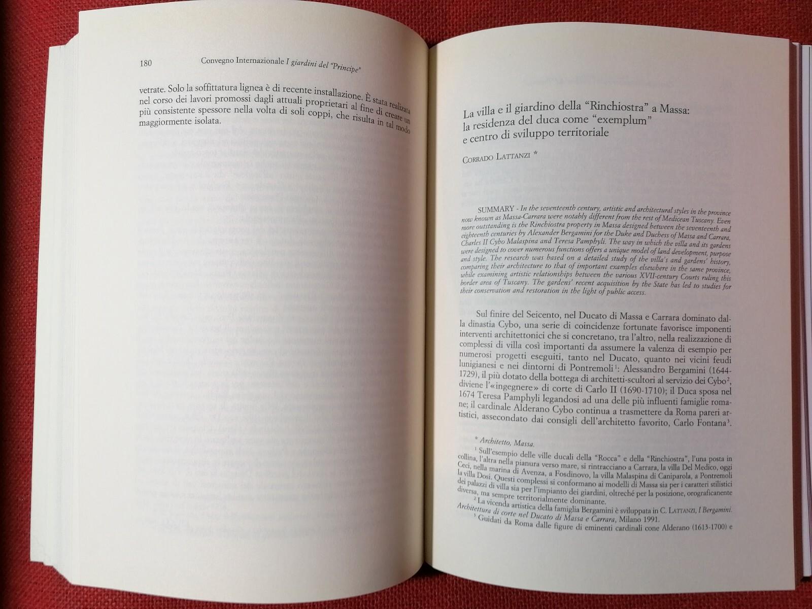 Libro I giardini del Principe, convegno parchi e giardini storici Mirella Macera