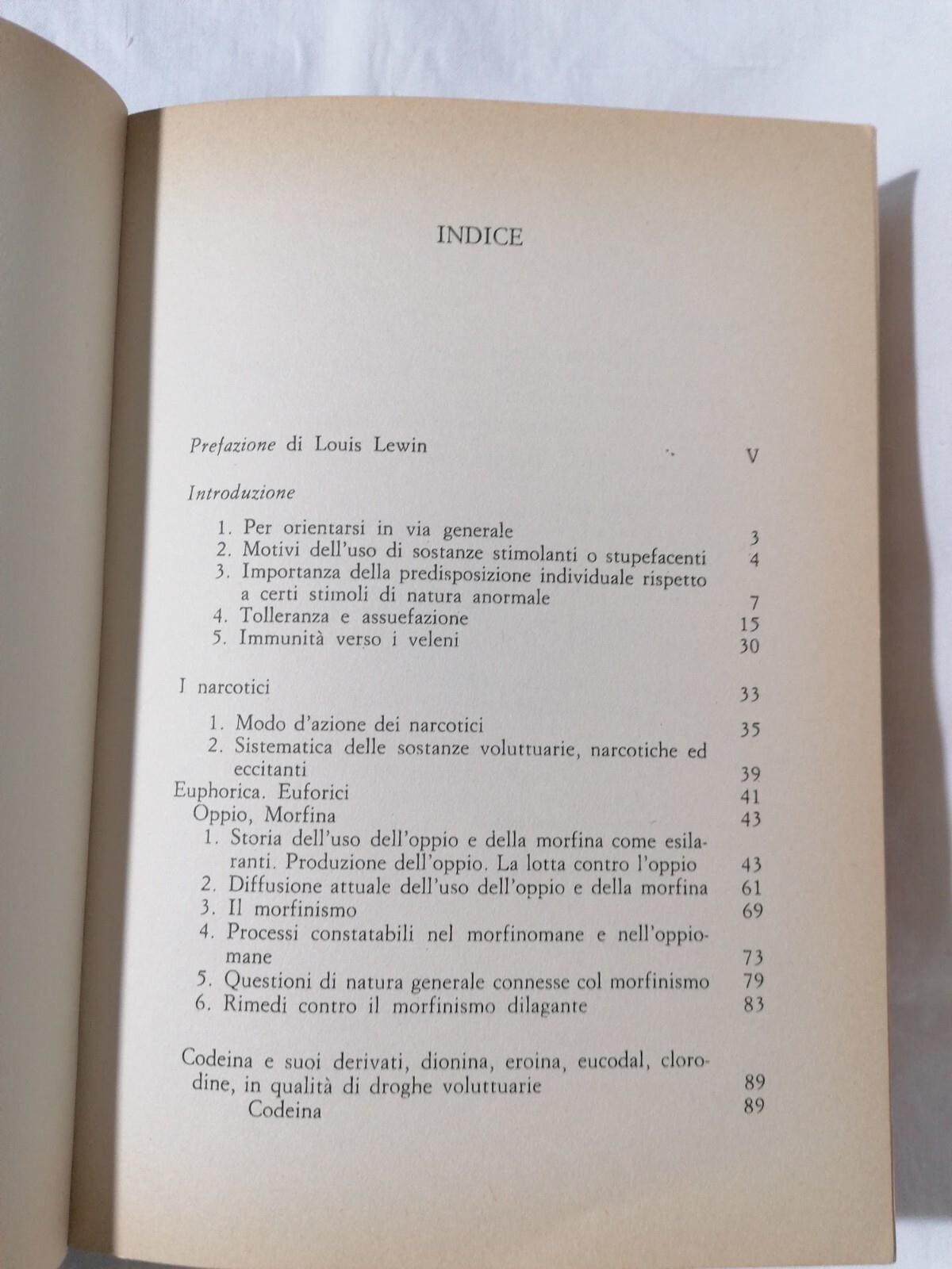 Atlante Farmacologico di tutte le Droghe - Libro Louis Lewin Brancato 1987 droga