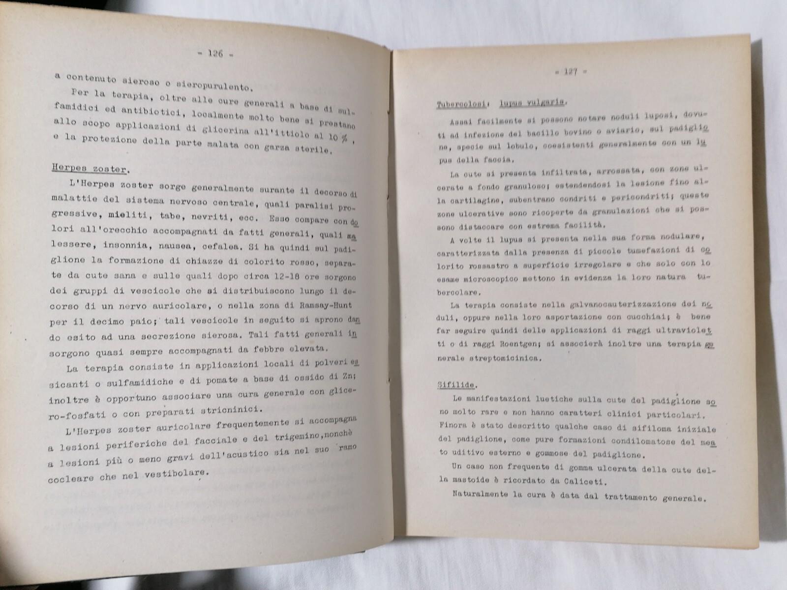 Corso di Otorinolaringologia - Libro Ernesto Pallestrini 1955 Pacetti medicina