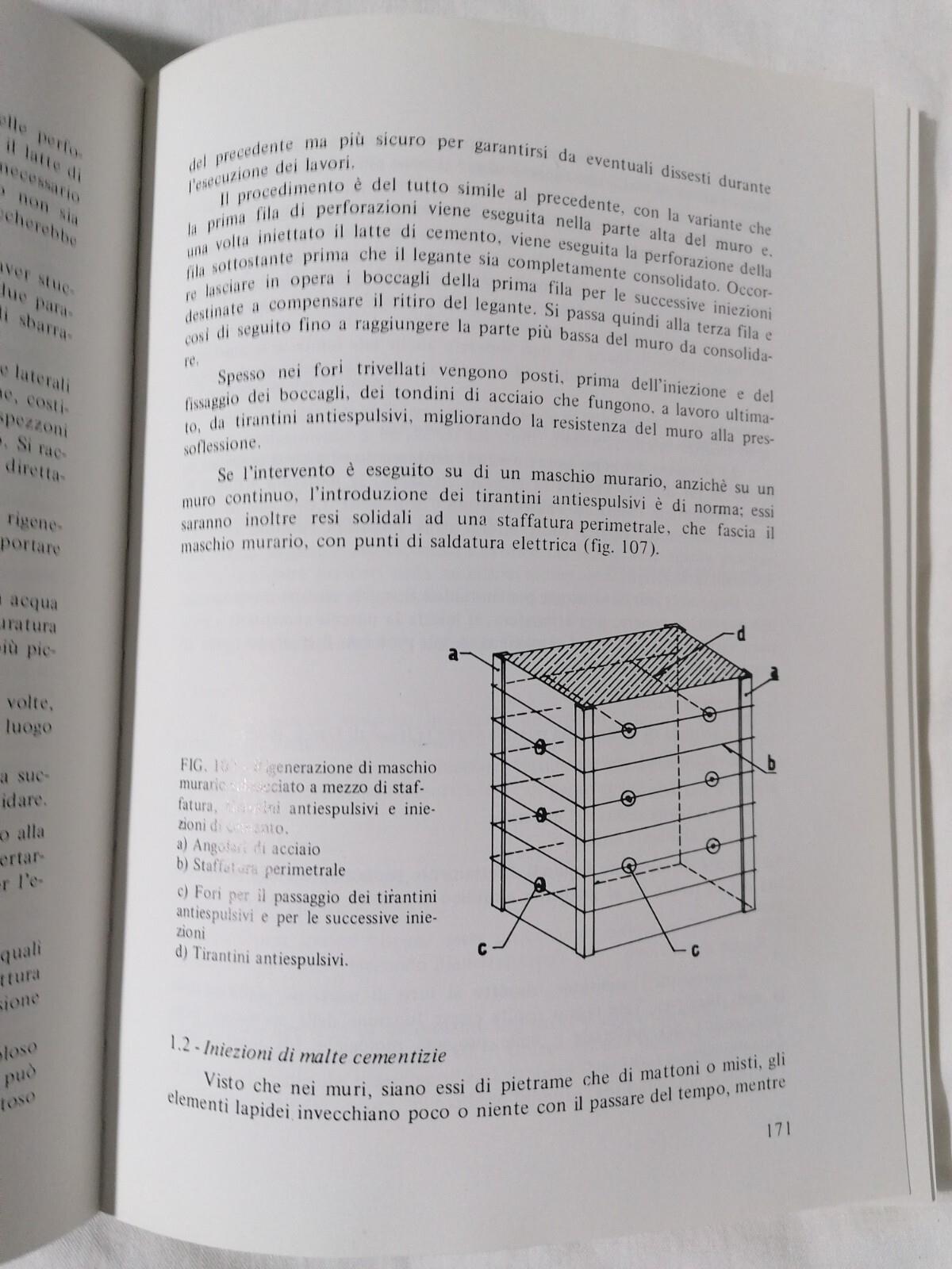Il Consolidamento Murario Tecniche D'Intervento Libro Giuseppe Cigni Kappa 1978