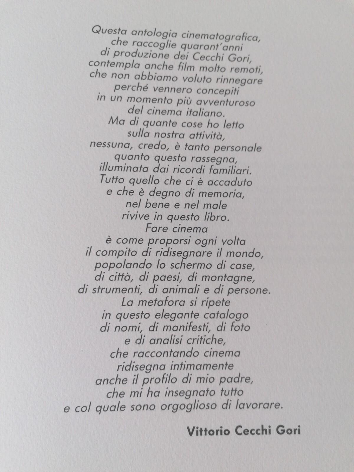 Cinema Amore Mio Libro Mario Cecchi Gori Biografia Illustrata Il Parnaso 1991