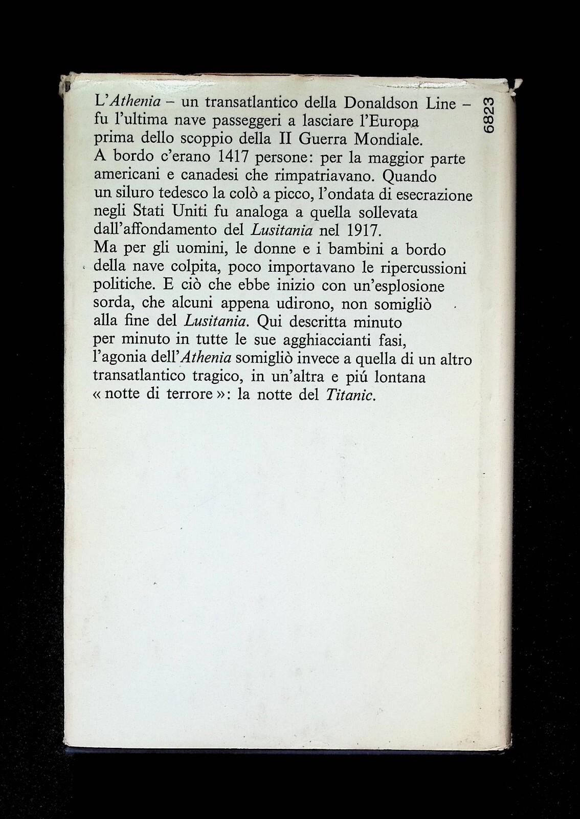 Notte di Terrore Libro Max Caulfield Tragedia Transatlantico Athenia 1° Edizione