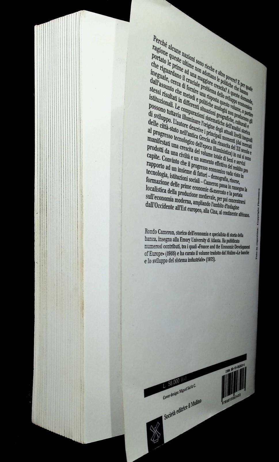 Storia Economica del Mondo Libro Rondo Cameron 1998 il Mulino 8815063404