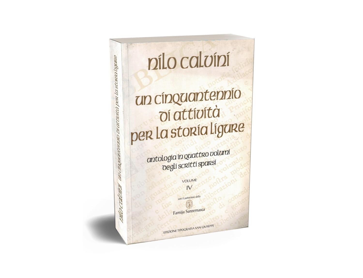 Un Cinquantennio di Attività per la Storia del Ponente LIgure 4 Volumi Calvini