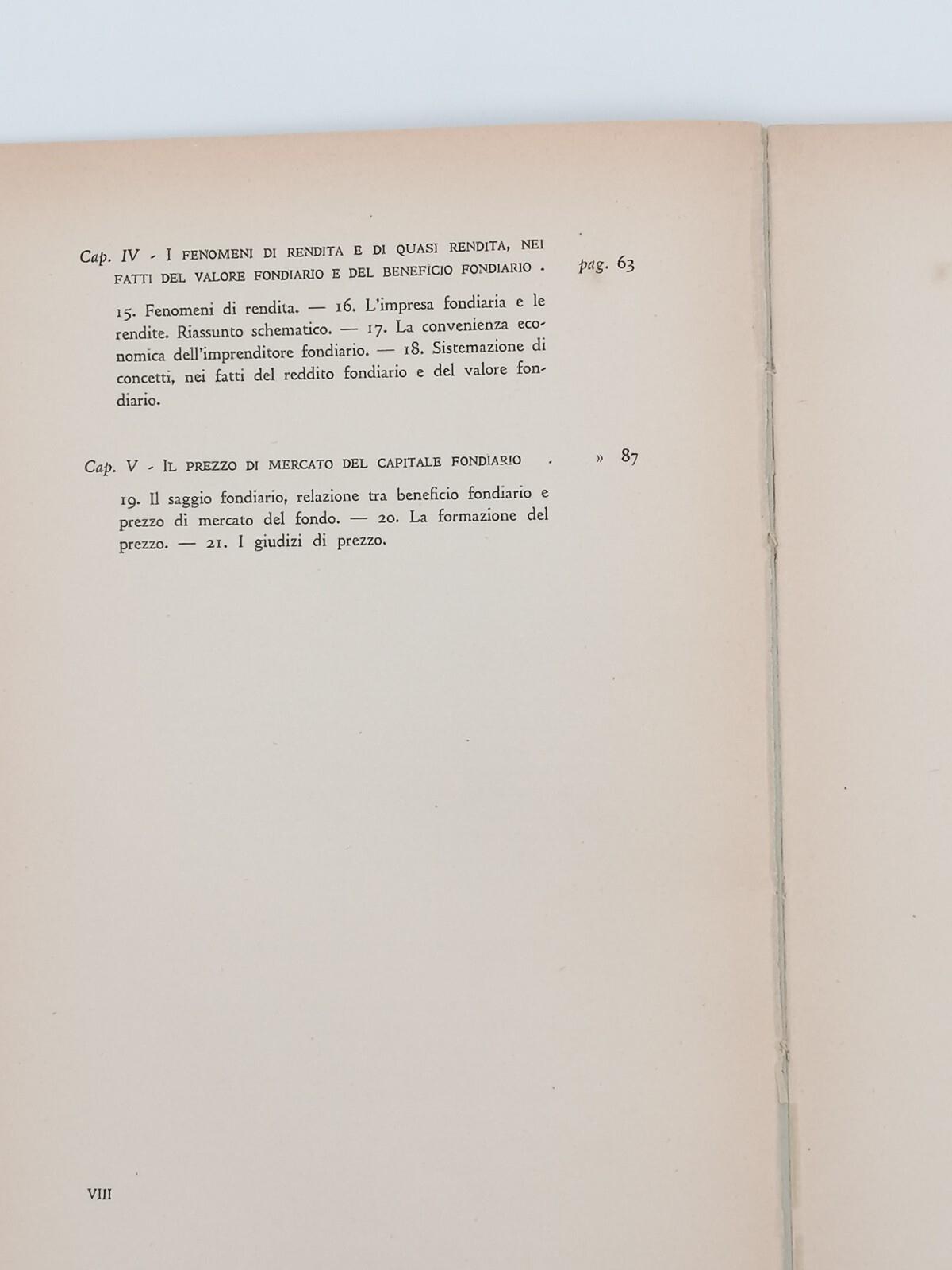 Introduzione Allo Studio Del Capitale Fondiario Libro Brizi Edagricole 1950