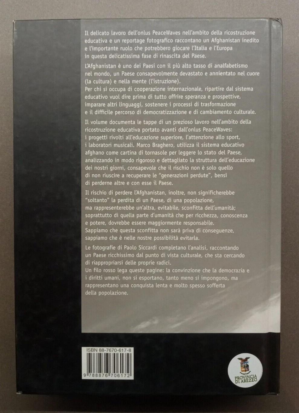 Afghanistan Libro Marco Braghero Fotografie di Siccardi Ega 8876706178 con DVD