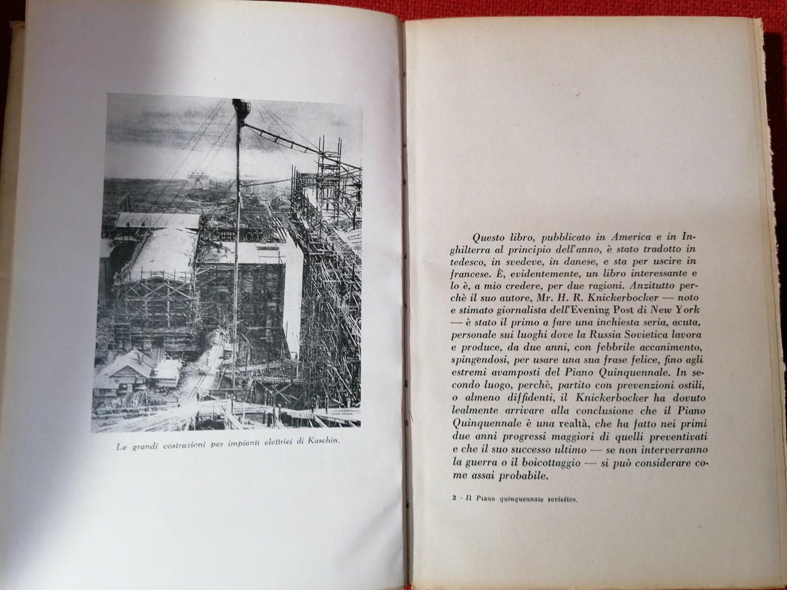 Il piano quinquennale sovietico Libro di H. R. Knickerbocker Bompiani 1931