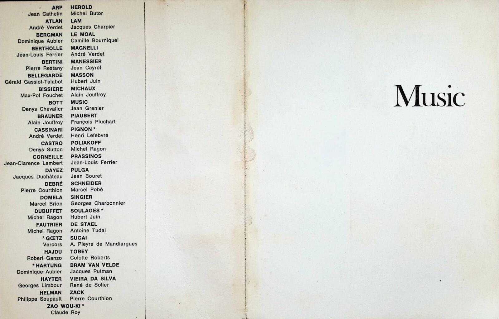 Zoran Music Libro Jean Grenier Musée de Poche in Francese Illustrato 1970 Arte