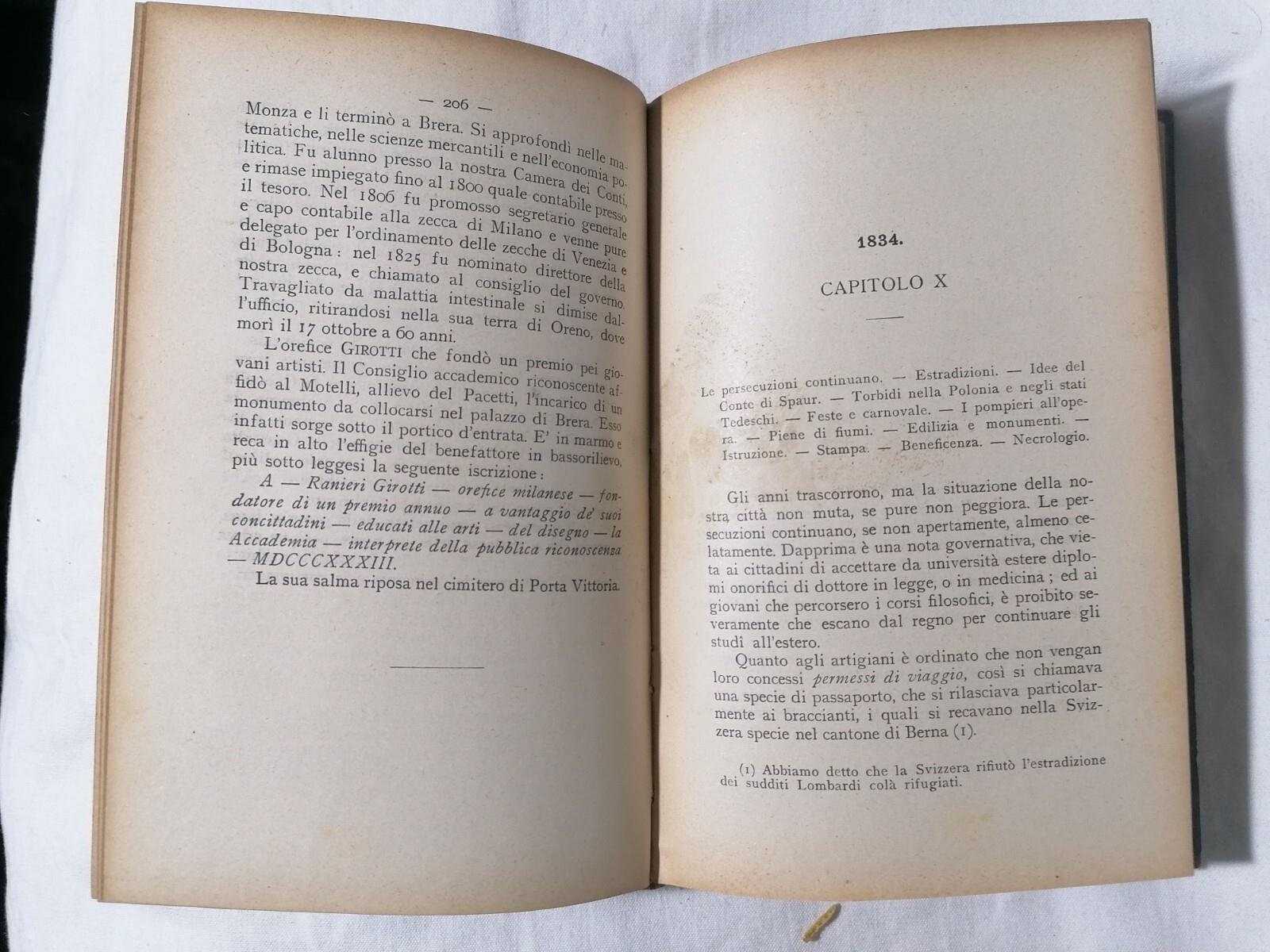 Trentaquattro anni di Cronistoria Milanese - 1825-1859 Volume Primo