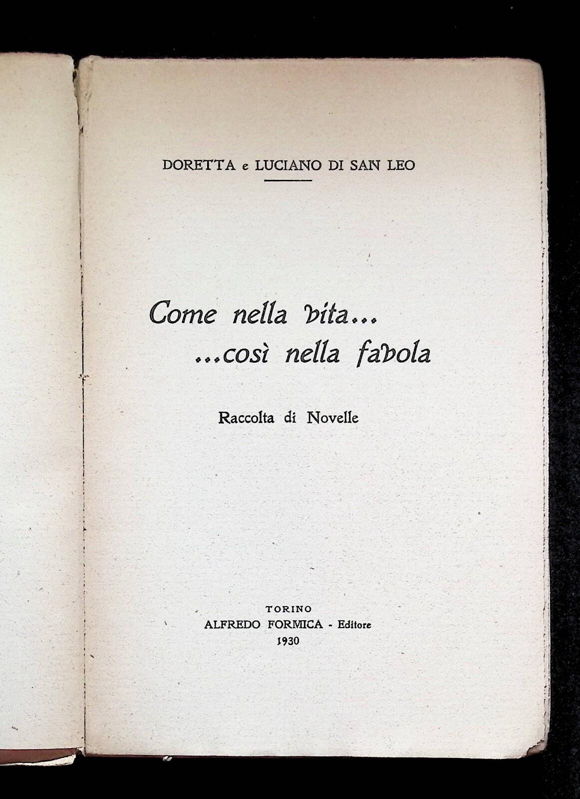 Come Nella Vita Così Nella Favola Raccolta di Novelle