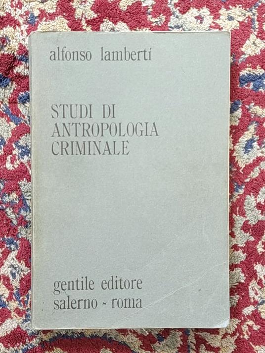 Studi di Antropologia Criminale - copertina