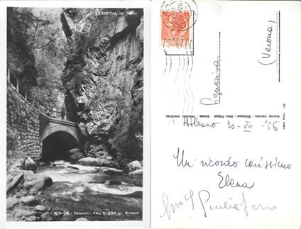 Eggental bei Bozen. Val d'Ega. Viaggiata 1956 - copertina