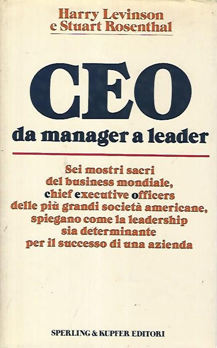 CEO da manager a leader - Harry Levinson - copertina
