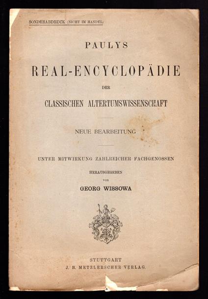 Paulys Real-Encyclopadie der Classischen altertumswissenschaft - copertina
