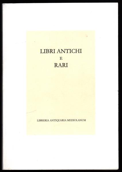 Libri antichi e rari - copertina