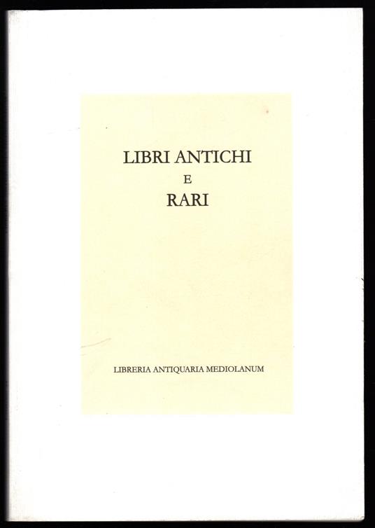 Libri antichi e rari - copertina