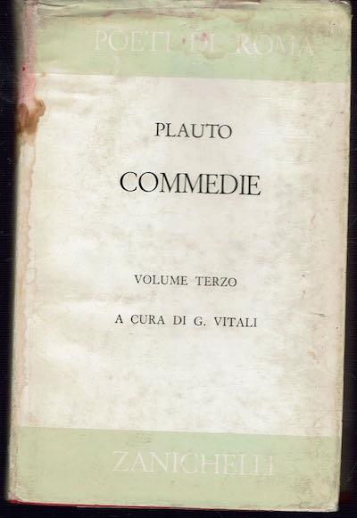Plauto commedie vol.terzo - copertina
