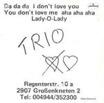 Da Da Da I Don't Love You You Don't Love Me Aha Aha Aha / Lady-O-Lady