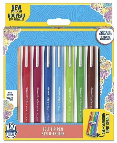 Penna Papermate Flair-Nylon Colori Assortiti - Confezione da 10