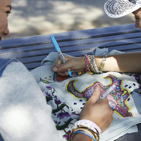 Pennarello indelebile Sharpie Fine Colori Assortiti - Blister da 4 - 5