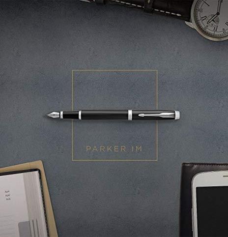 Set regalo Parker Gift Set DUO. IM Black GT Penna a Sfera M + Penna Stilografica M - 5