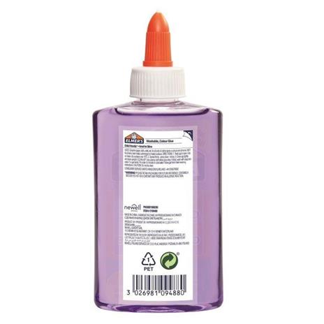 Elmer's Colla Liquida Colore PURPLE TRANSLUCIDO. Flacone da 147 ml - 3