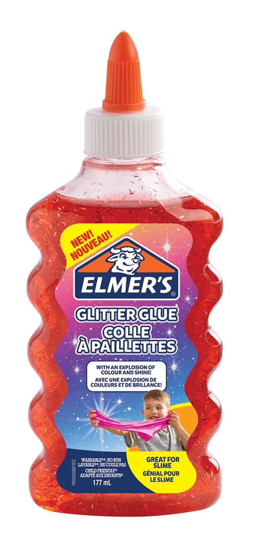Colla glitterata liquida per Slime Elmer's Rosso - 177 ml