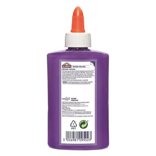 Elmer's Colla Liquida Colore PURPLE OPACO. Flacone da 147 ml - 4