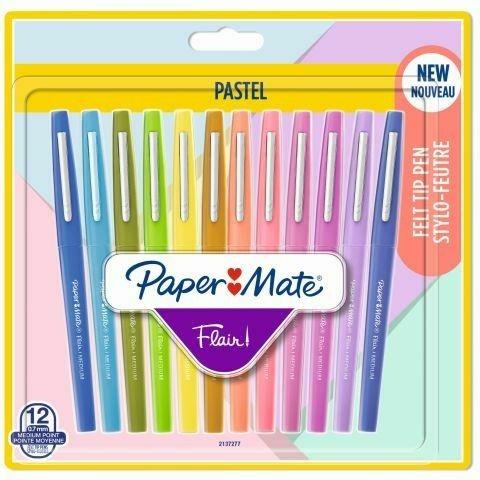 Penna Flair Nylon Pastel punta fibra M 1.1. Confezione da 12