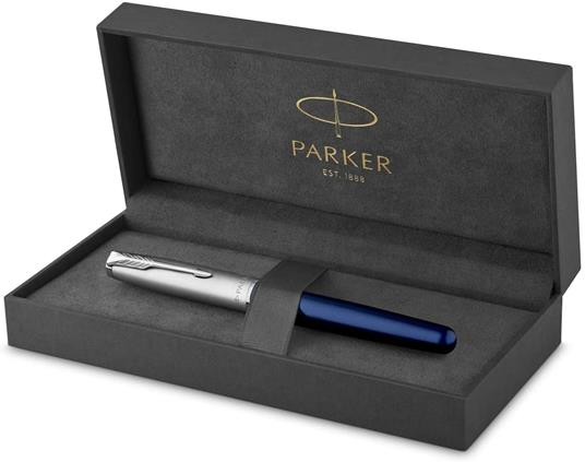 Parker Sonnet Sandblasted Stainless Steel And Blue Lacquer Fountain Pen - 5