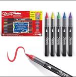 Penne per pittura acrilica. Pennarelli a base d'acqua con punta a pennello. Inchiostro senza sbavature. Colori assortiti, 5 pz