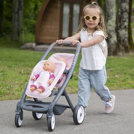 Smoby Passeggino Giocattolo Sportivo Bambole Gemelle Maxi-Cosi Rosa - 3