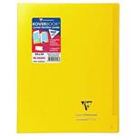 Clairefontaine 981606C Quaderno rilegato Koverbook 24 x 32 cm, 96 pagine a quadretti piccoli, copertina in polipropilene trasparente, giallo