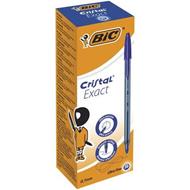 Penna a sfera con cappuccio BIC Cristal® Exact 0,7 mm blu 992605 (Conf.20)