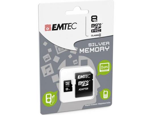 MicroSD + Adapter 8GB Silver (MP3-MP4)