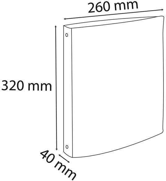 Quaderno ad anelli A4 Exacompta in PPL Foderato Opaco 4 anelli Rosa - 3cm - 2