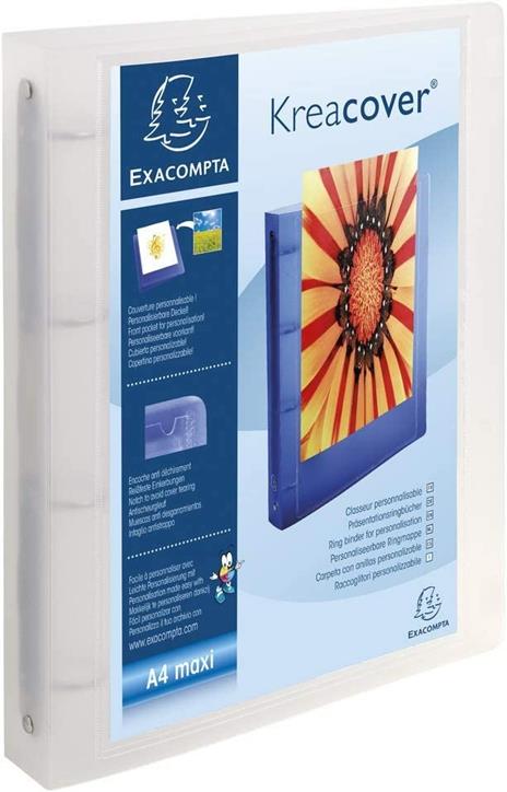 Raccoglitore A4 PPL trasparente Personalizzabile 4 anelli 30 mm - 3