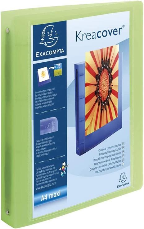 Raccoglitore A4 PPL trasparente Personalizzabile 4 anelli 30 mm - 4